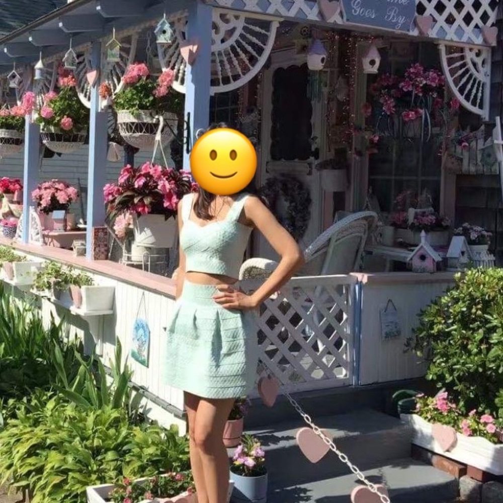Mint Green two piece sleeveless mini dress